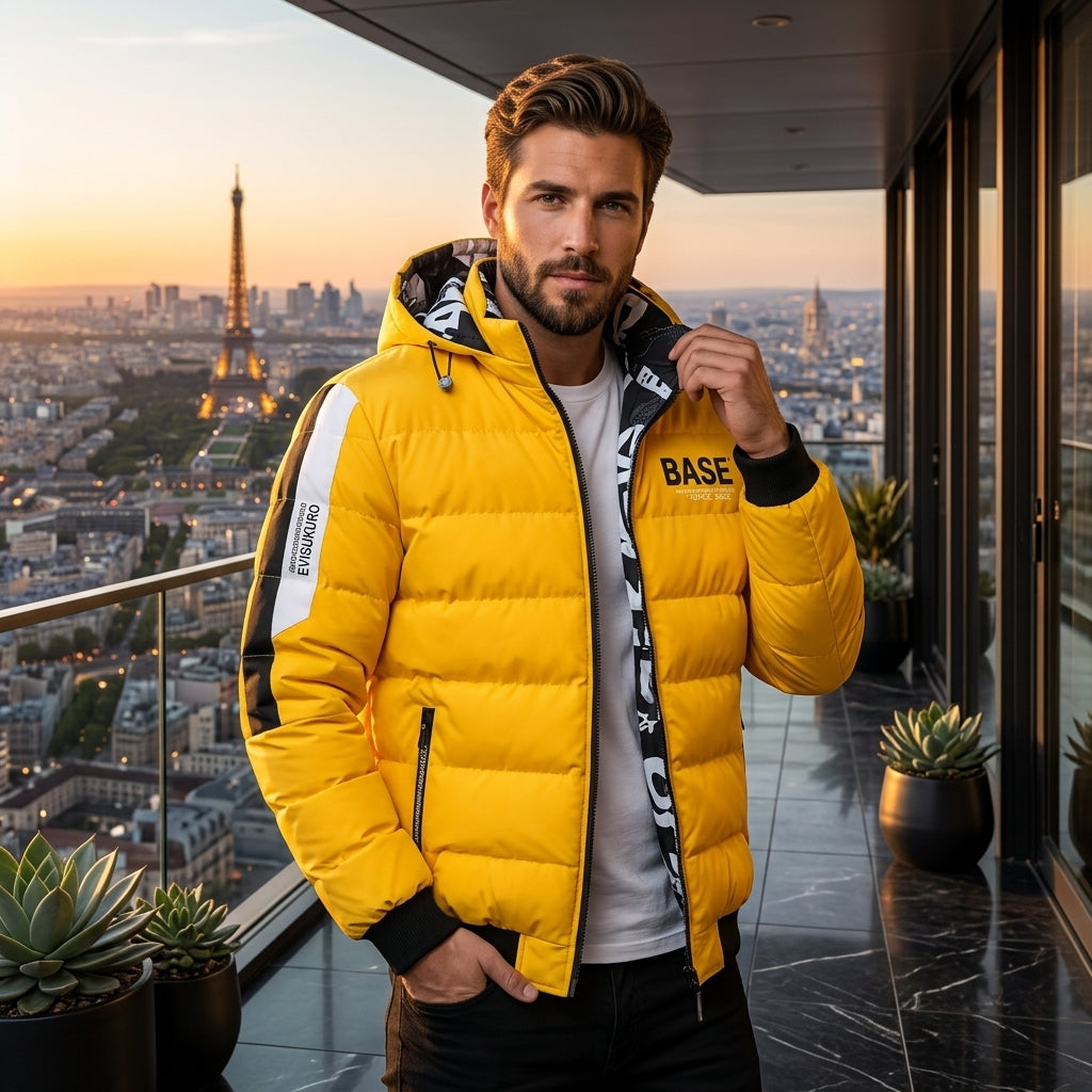 Parka invernale unisex, giacca imbottita antivento con cappuccio, calda e spessa