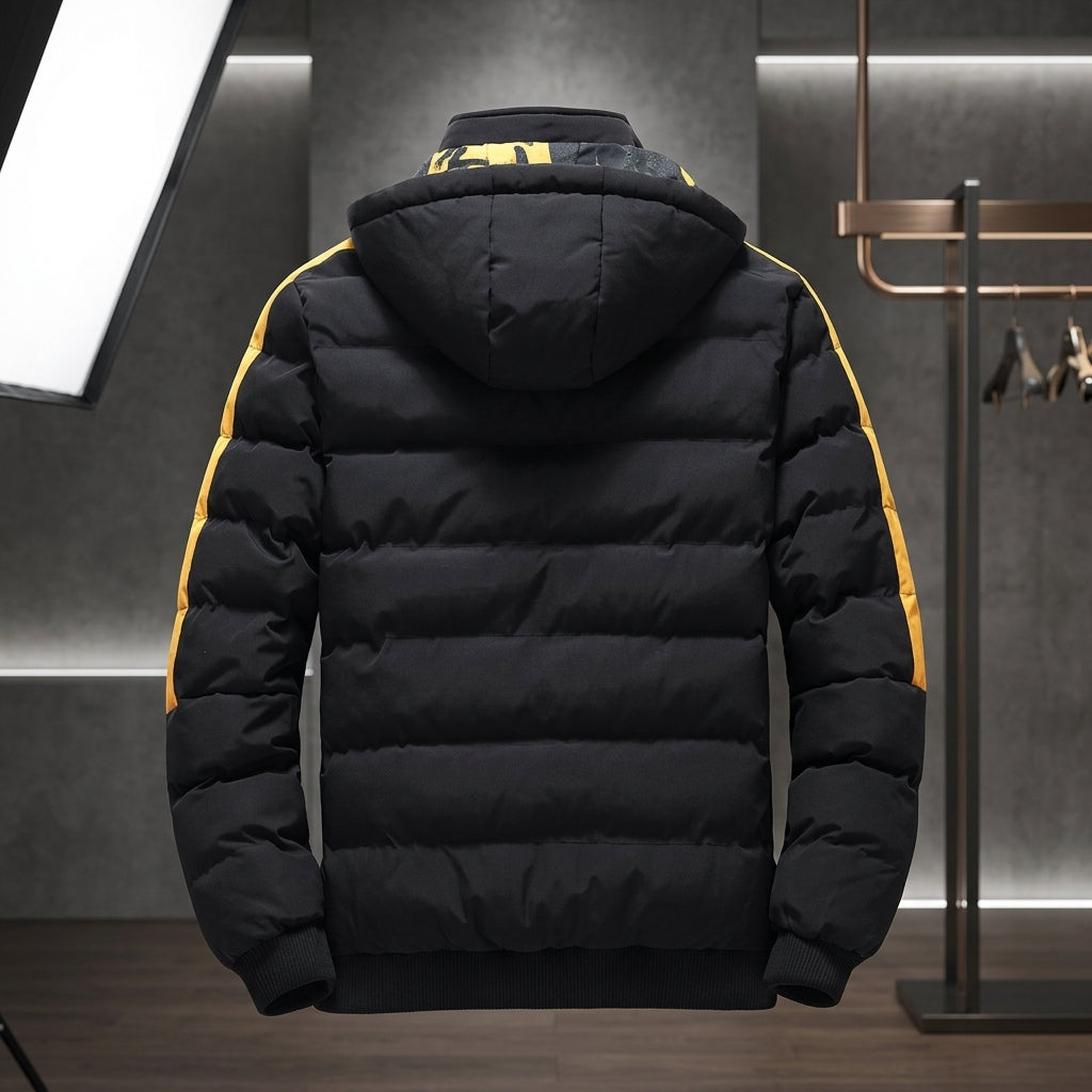 Parka invernale unisex, giacca imbottita antivento con cappuccio, calda e spessa