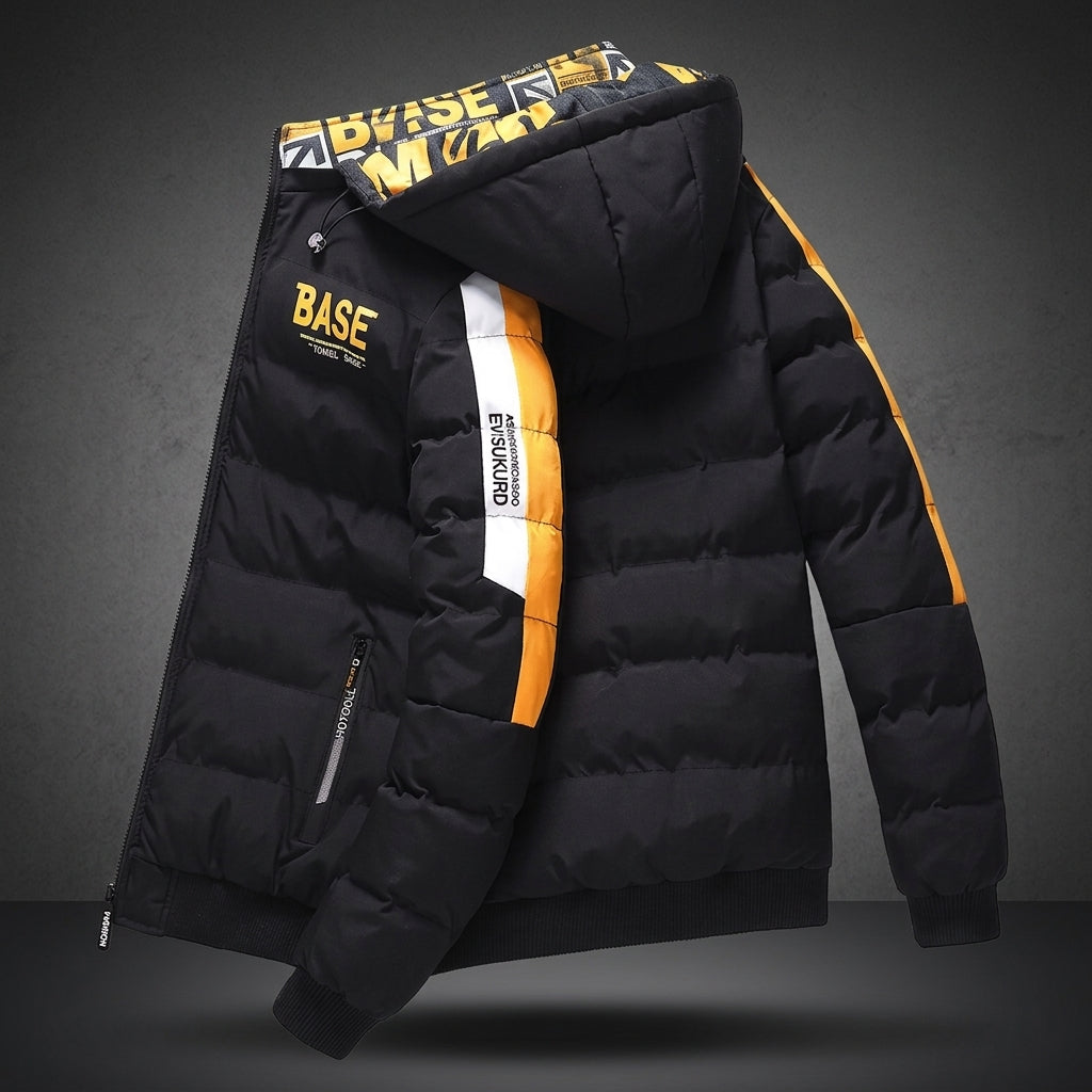 Parka invernale unisex, giacca imbottita antivento con cappuccio, calda e spessa