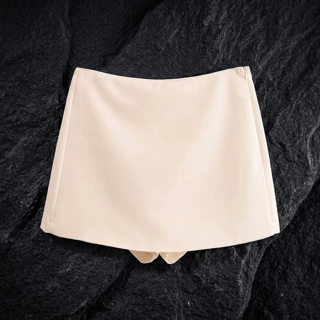 Falda Short Street con Doblez Asimétrico