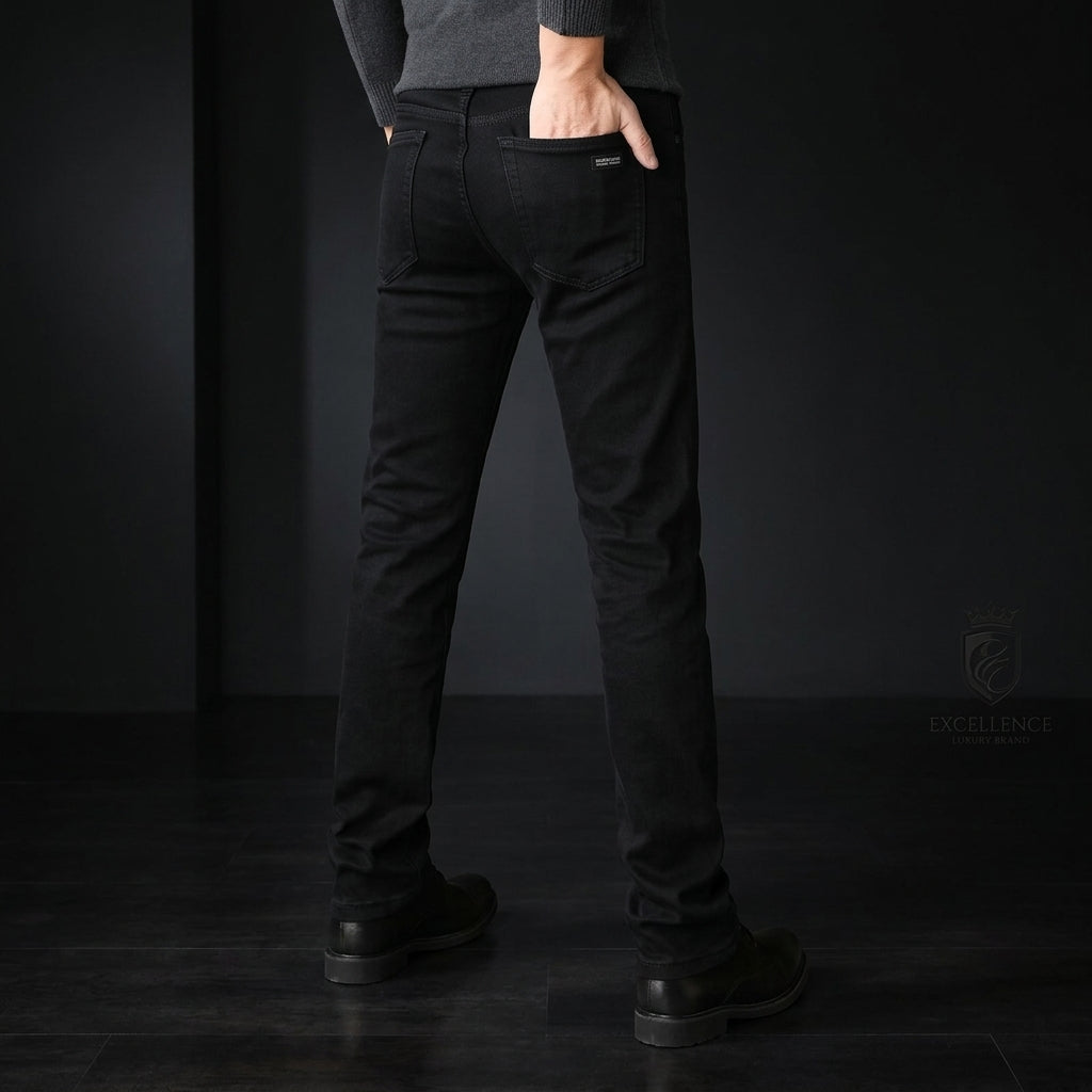 Premium Soft-Stretch Black Denim