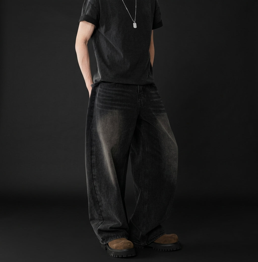Heavyweight Wide-Leg Baggy Denim