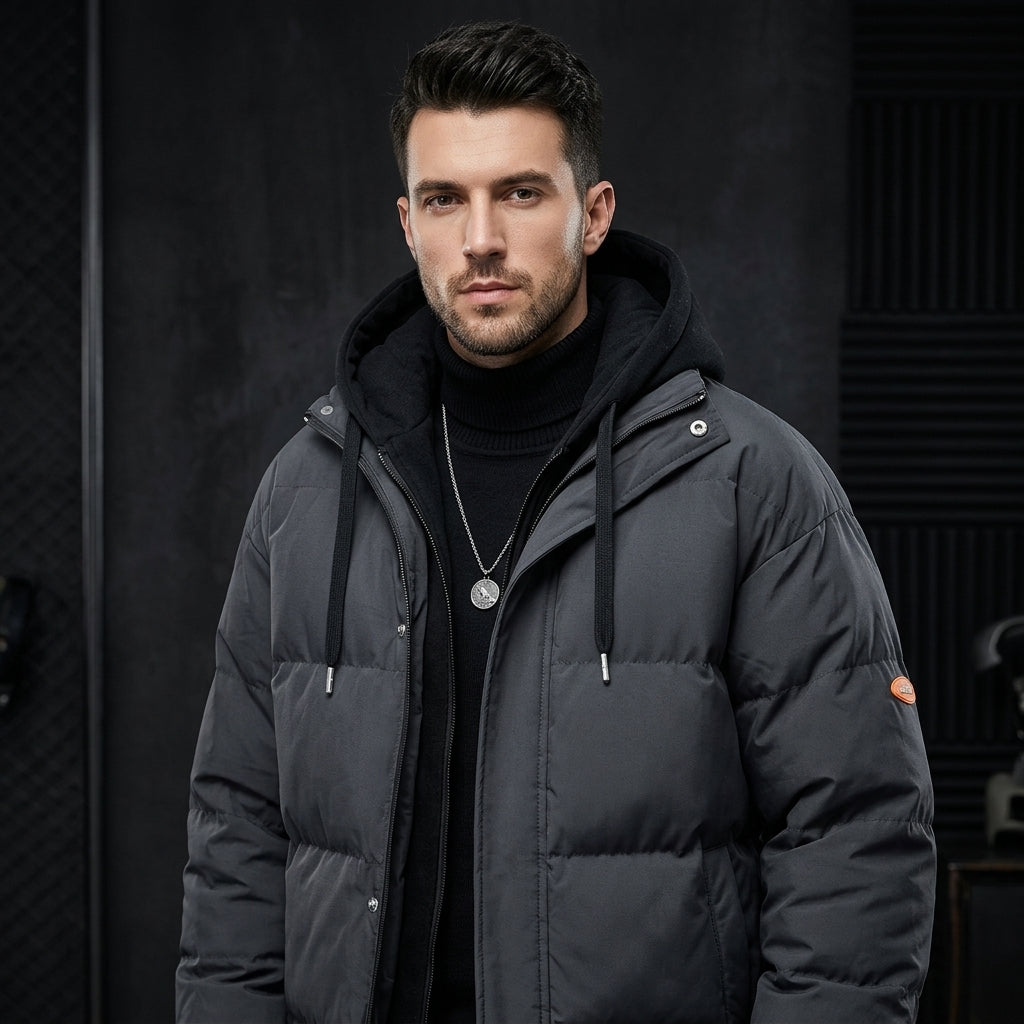 Layered Hooded Heavyweight Puffer Parka