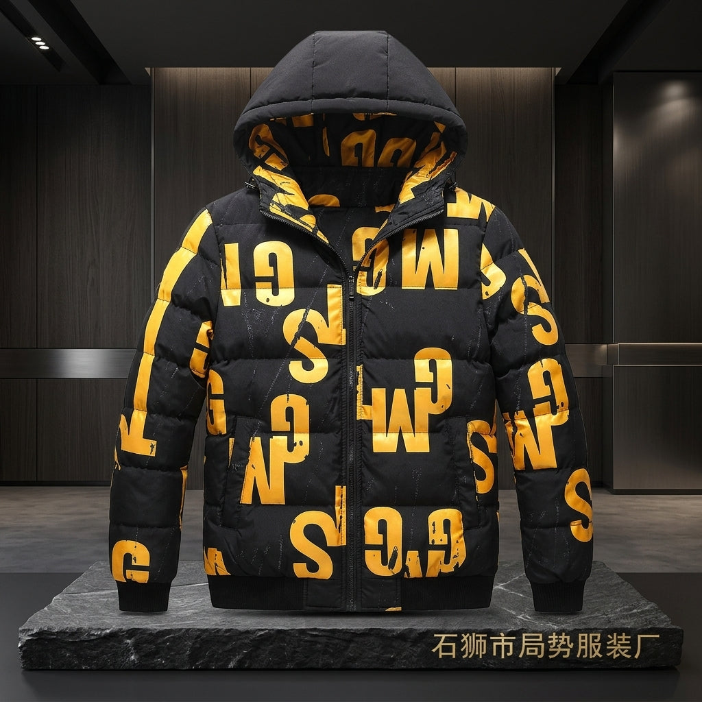 Parka invernale unisex, giacca imbottita antivento con cappuccio, calda e spessa
