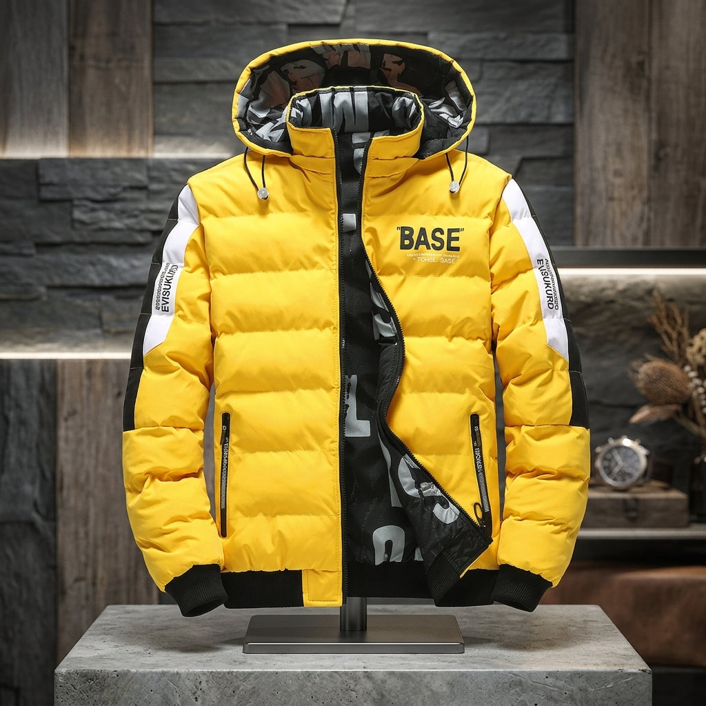 Parka invernale unisex, giacca imbottita antivento con cappuccio, calda e spessa