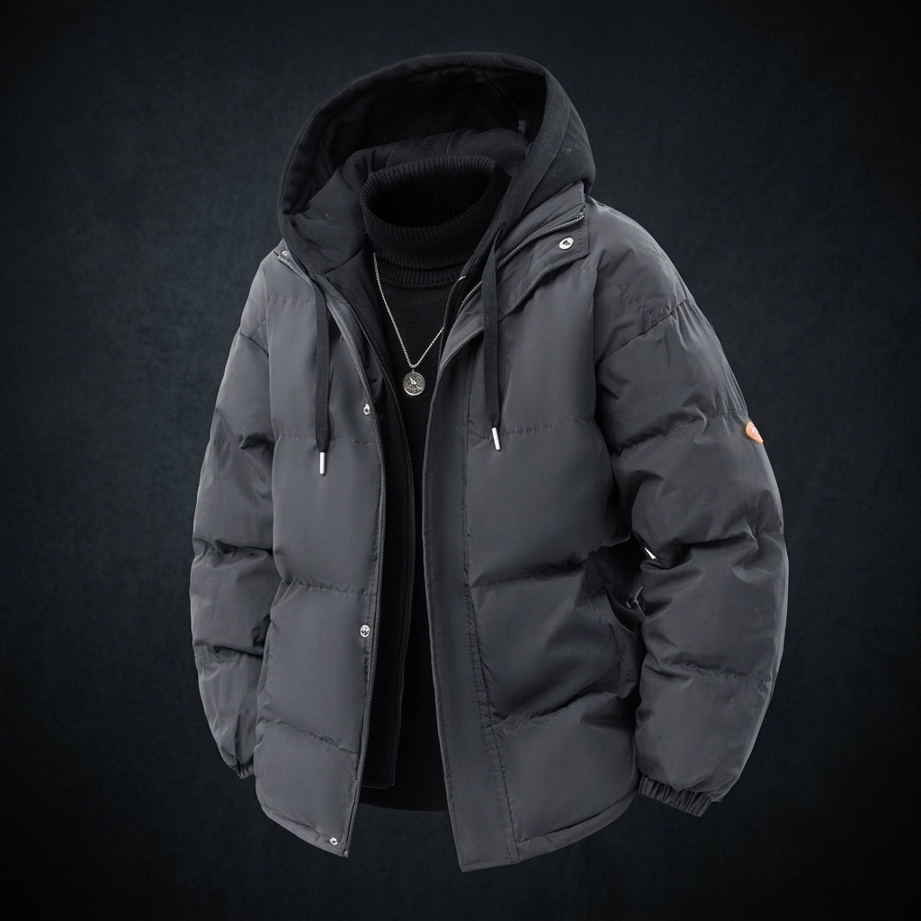Layered Hooded Heavyweight Puffer Parka