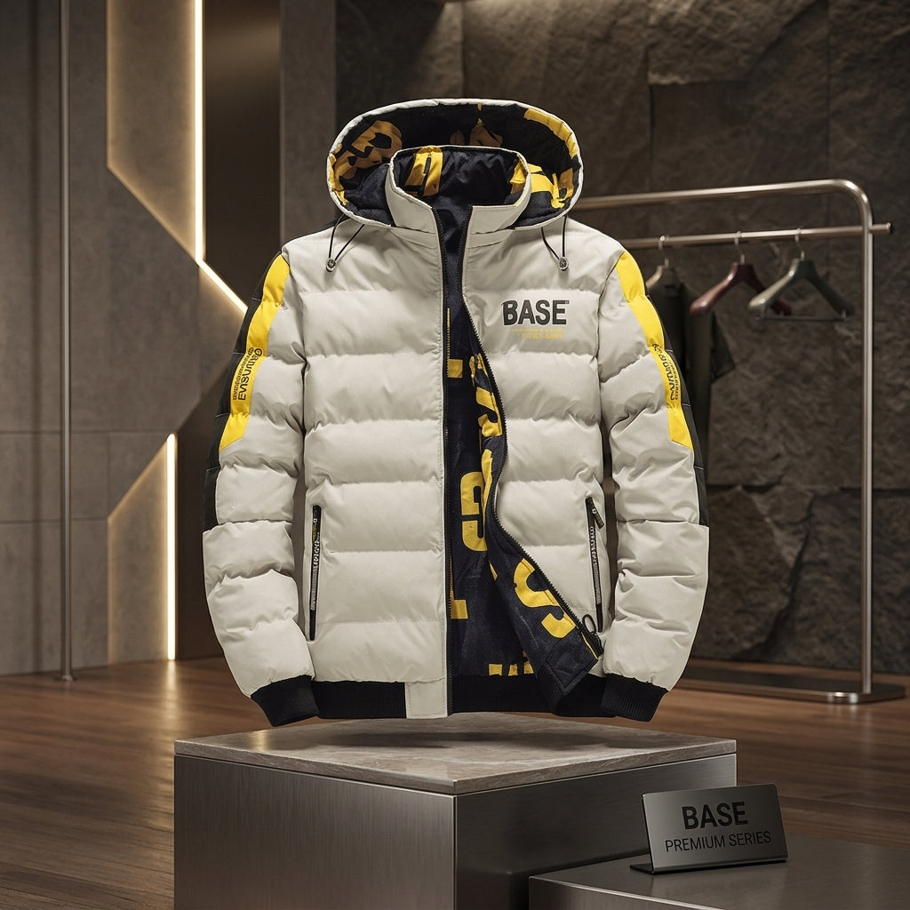 Unisex Winter Parka Jacket Thick Warm Hooded Windbreaker Padded Puffer Coat