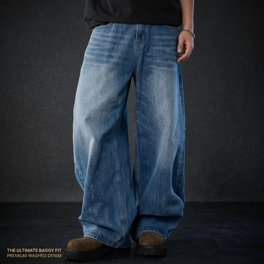 Heavyweight Wide-Leg Baggy Denim