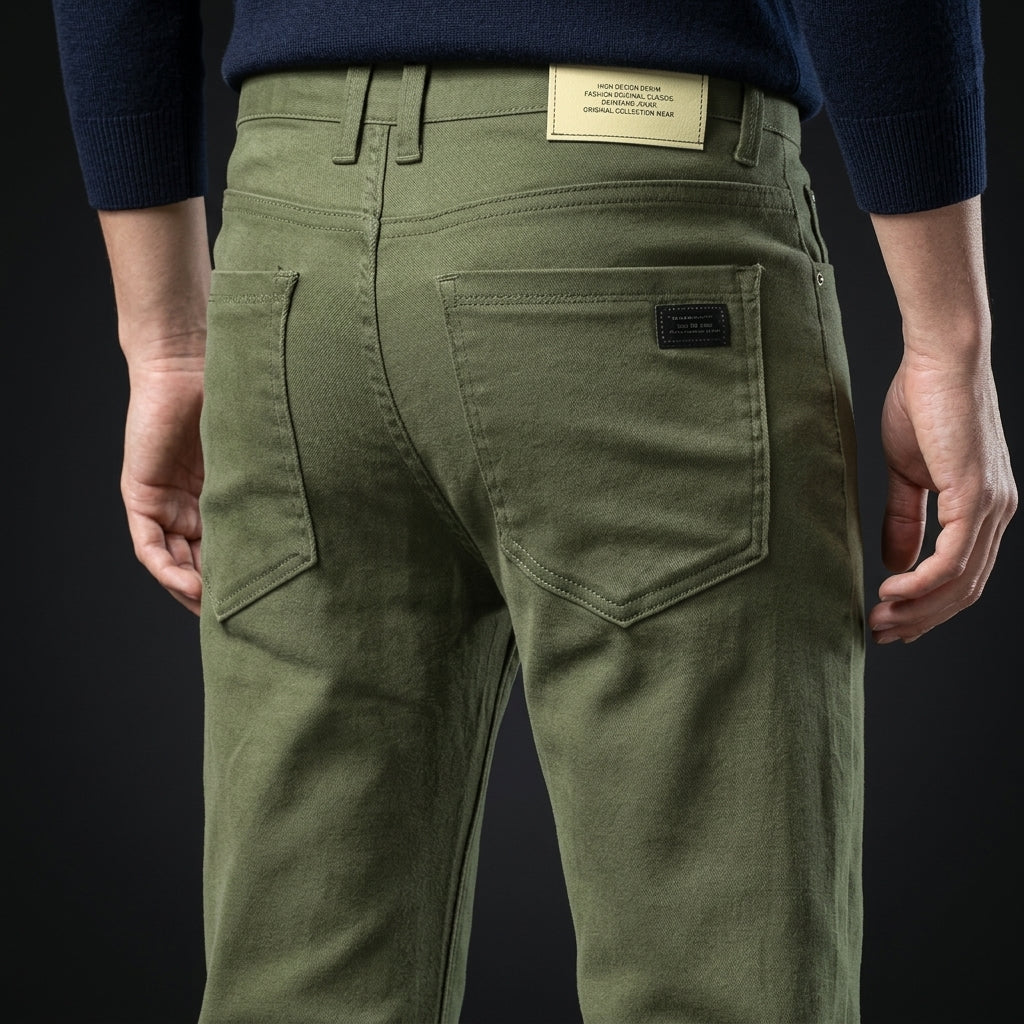 Tailored Executive Smart-Casual Denim Pants