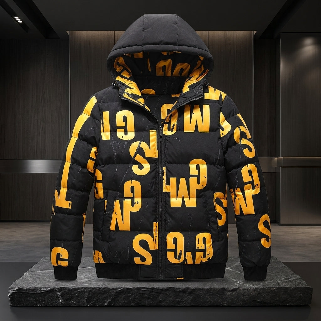 Parka invernale unisex, giacca imbottita antivento con cappuccio, calda e spessa