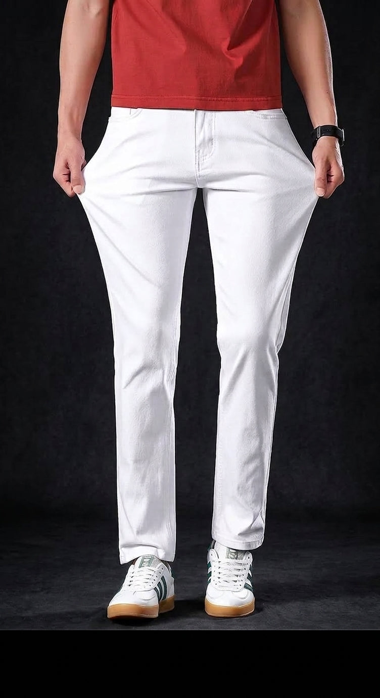 Tailored Executive Smart-Casual Denim Pants
