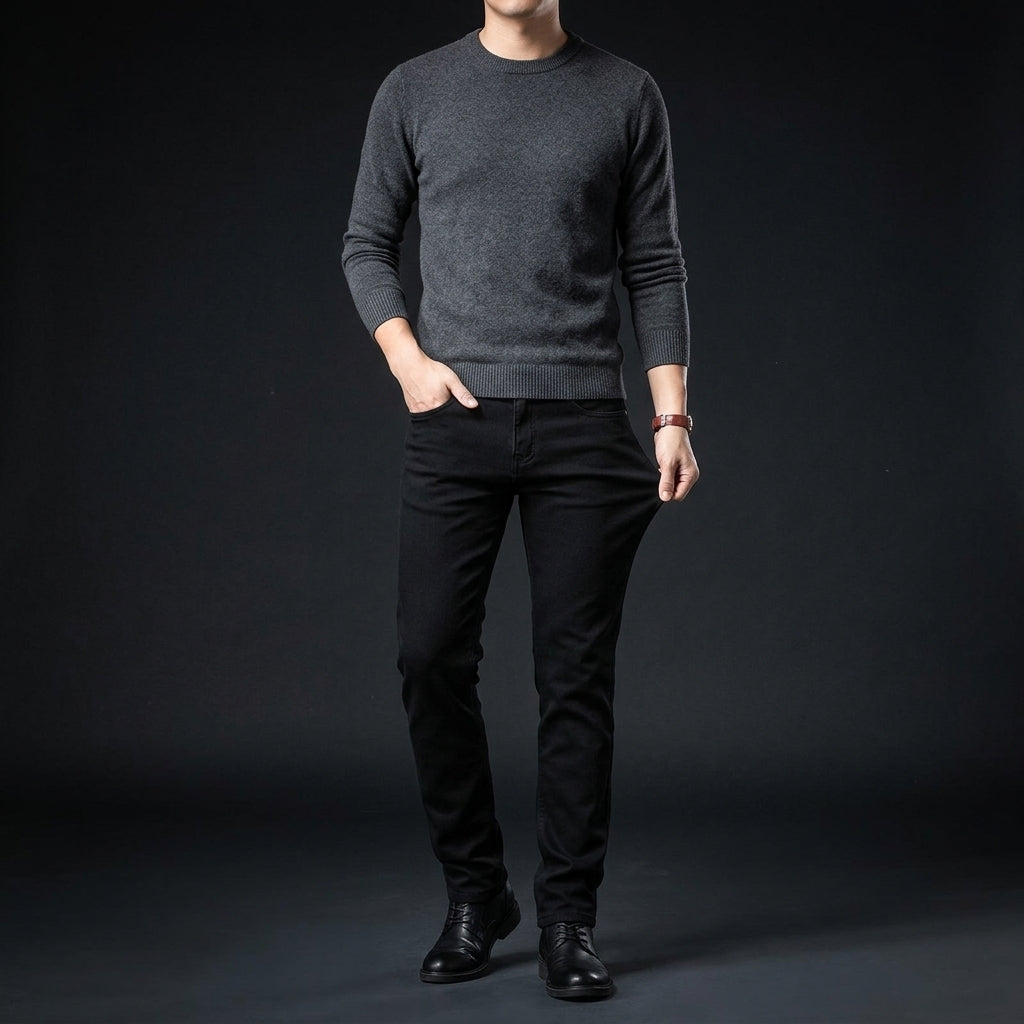 Premium Soft-Stretch Black Denim