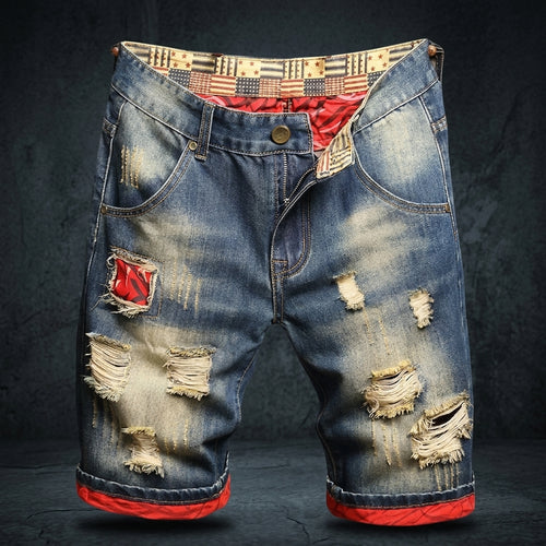 Custom Distressed Denim Shorts