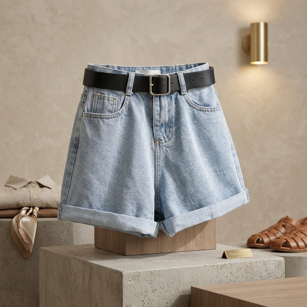 Y2K Rider Denim Shorts | Vintage Biker Edition
