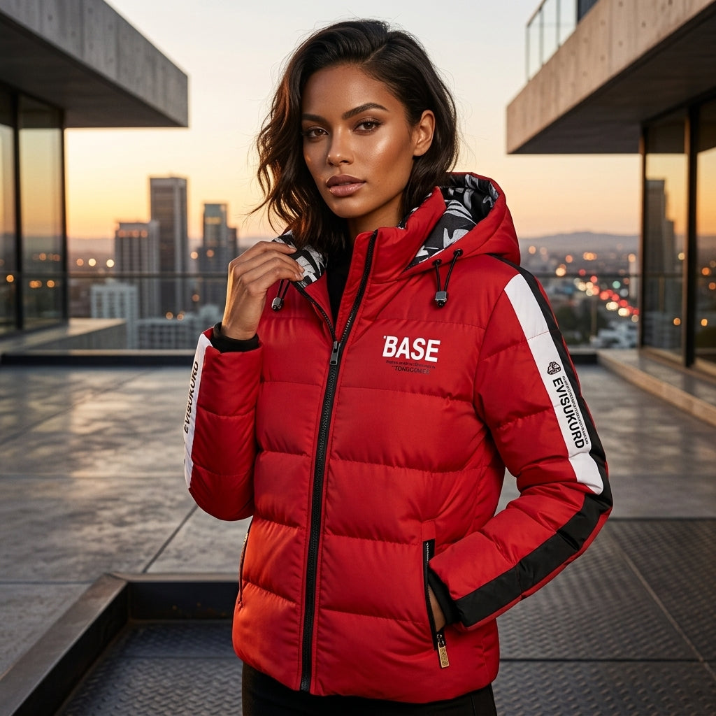 Parka invernale unisex, giacca imbottita antivento con cappuccio, calda e spessa