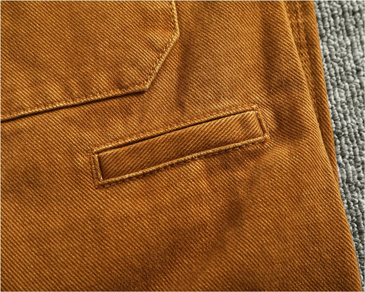 3D Sculpted Cotton Twill Jeans