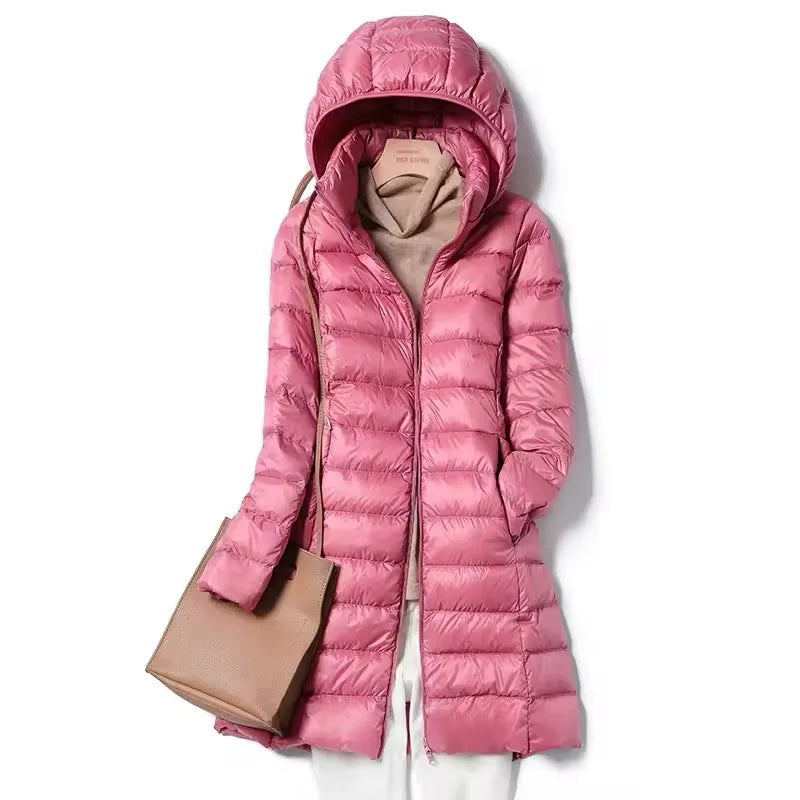 Women's Long Lightweight Down Coat