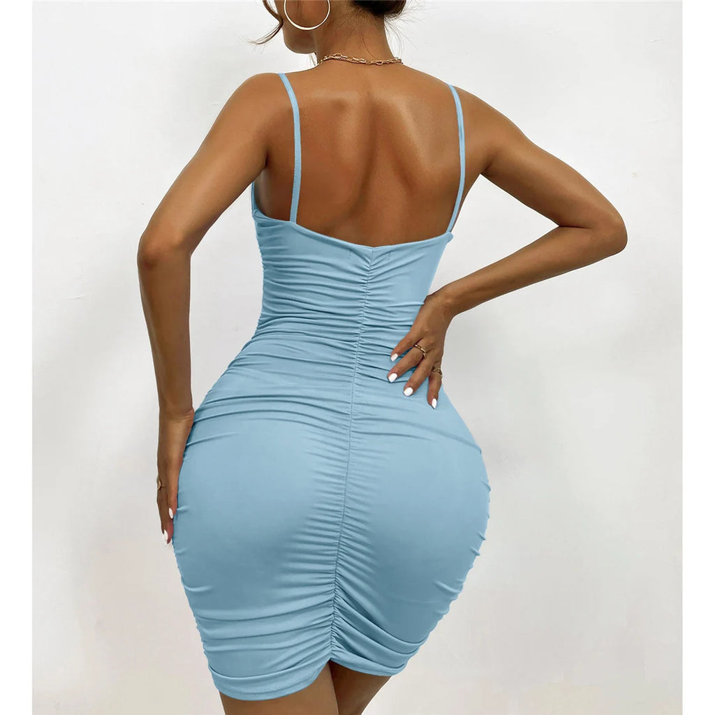Vestido Mini Bodycon Fruncido