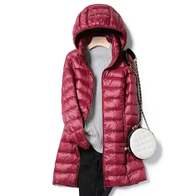 Women's Long Lightweight Down Coat