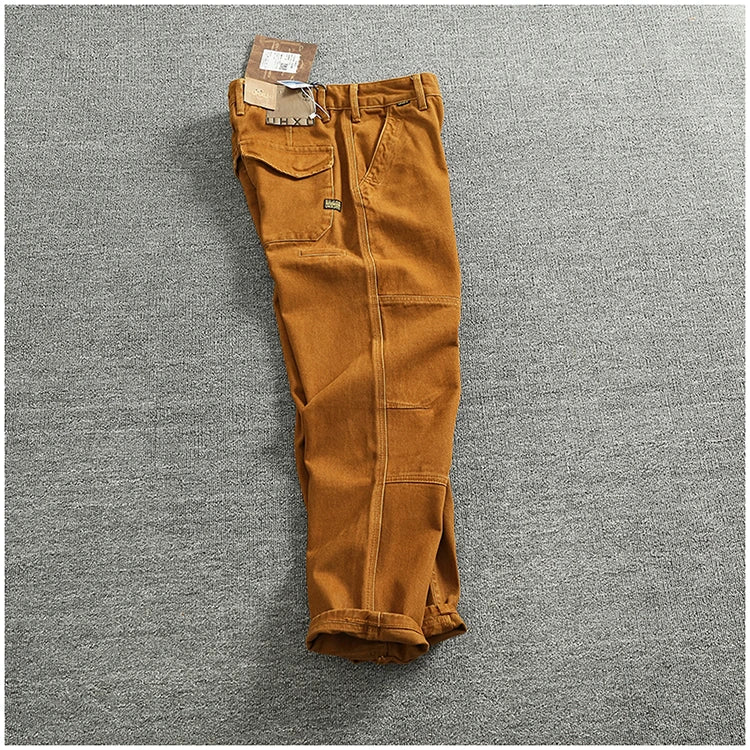 3D Sculpted Cotton Twill Jeans