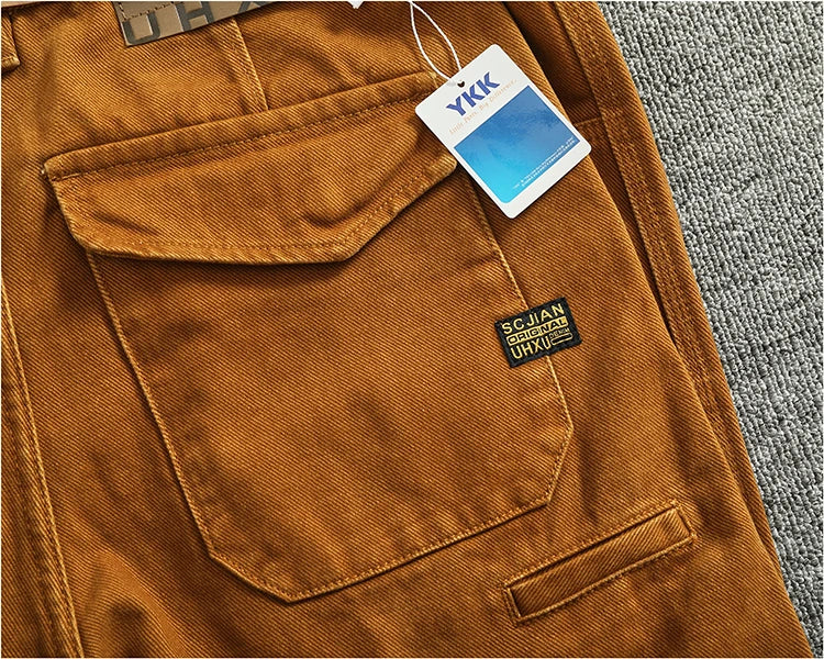 3D Sculpted Cotton Twill Jeans