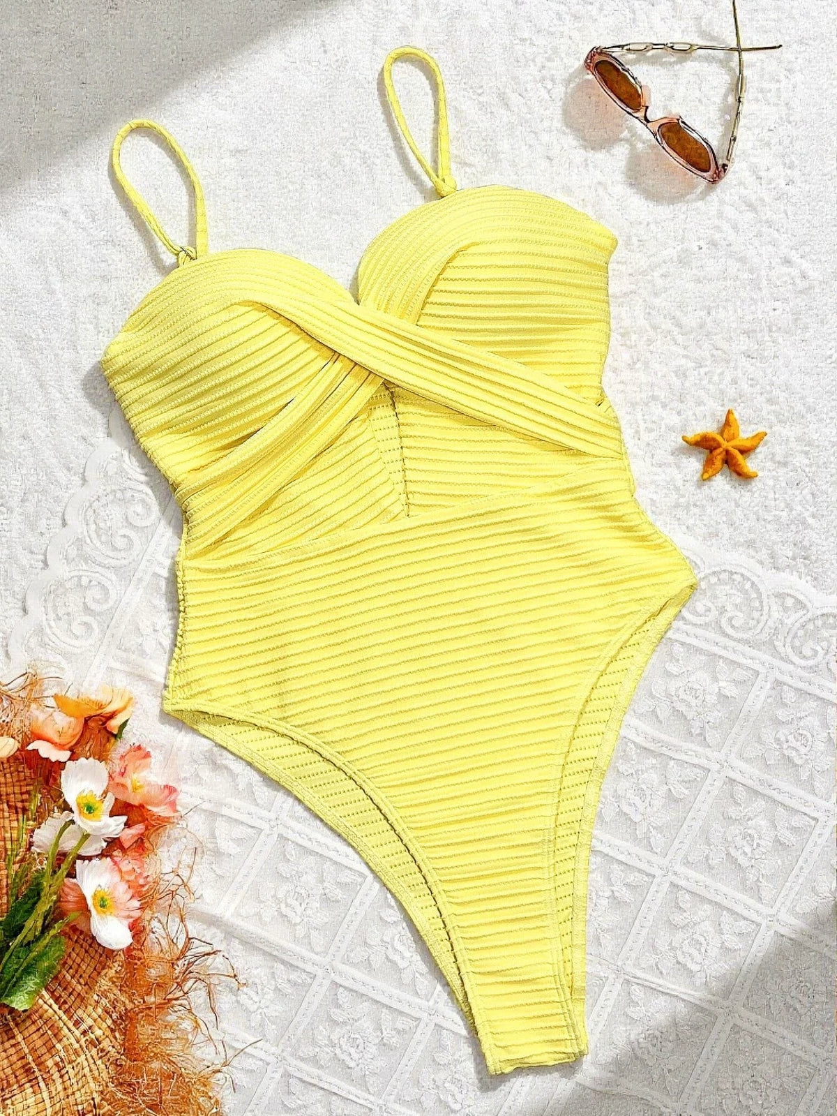 Amalfi Keyhole Ribbed Monokini