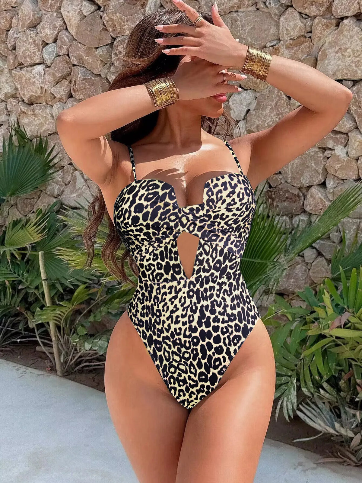 Amalfi Keyhole Ribbed Monokini