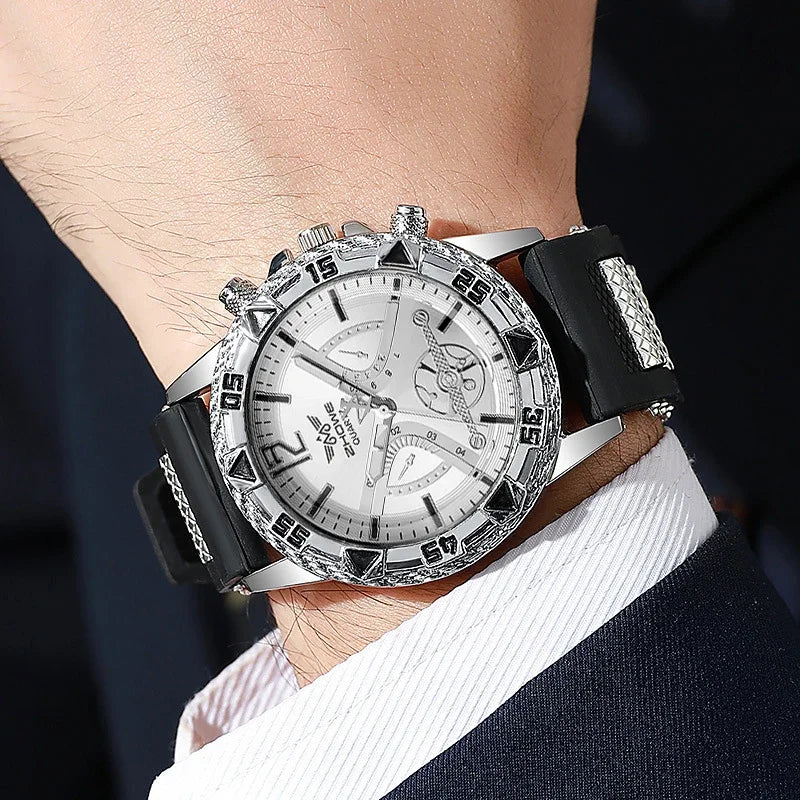 Imperial 4-Piece Arabic Dial Watch & Jewelry Set