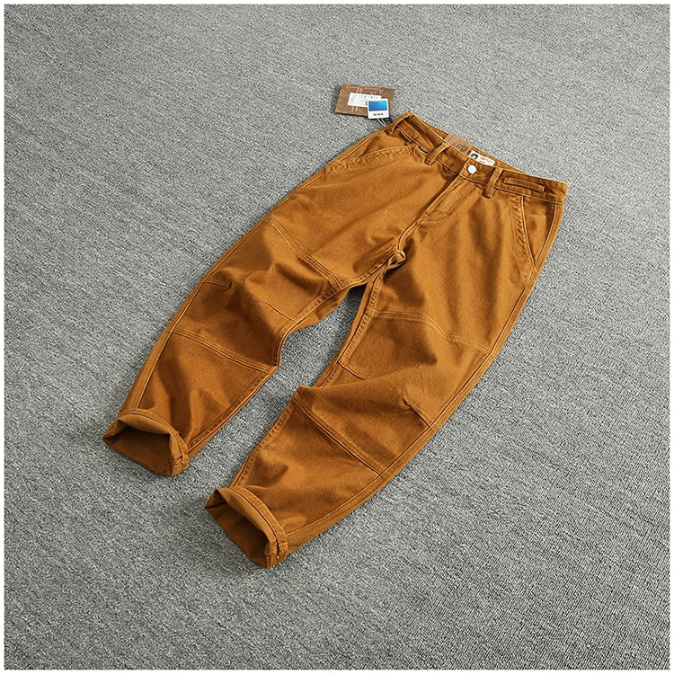 3D Sculpted Cotton Twill Jeans