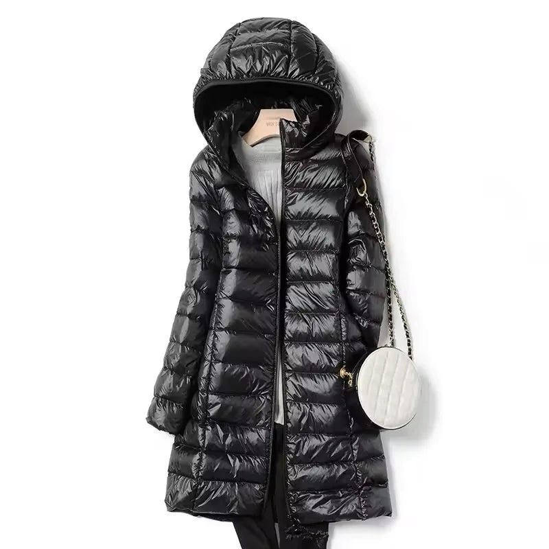 Women's Long Lightweight Down Coat