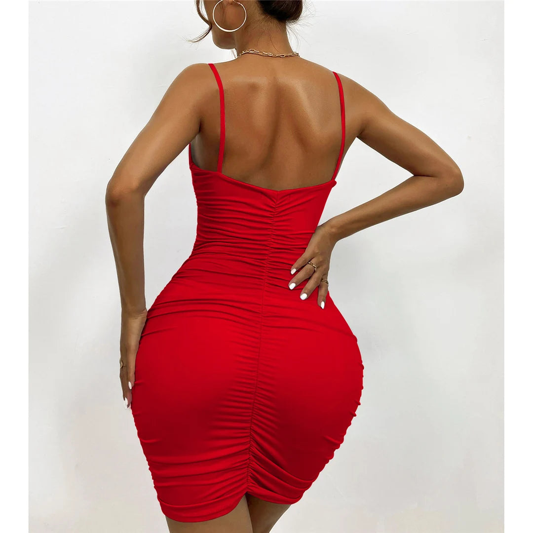 Vestido Mini Bodycon Fruncido