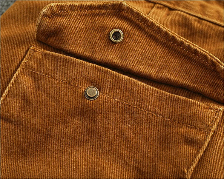3D Sculpted Cotton Twill Jeans