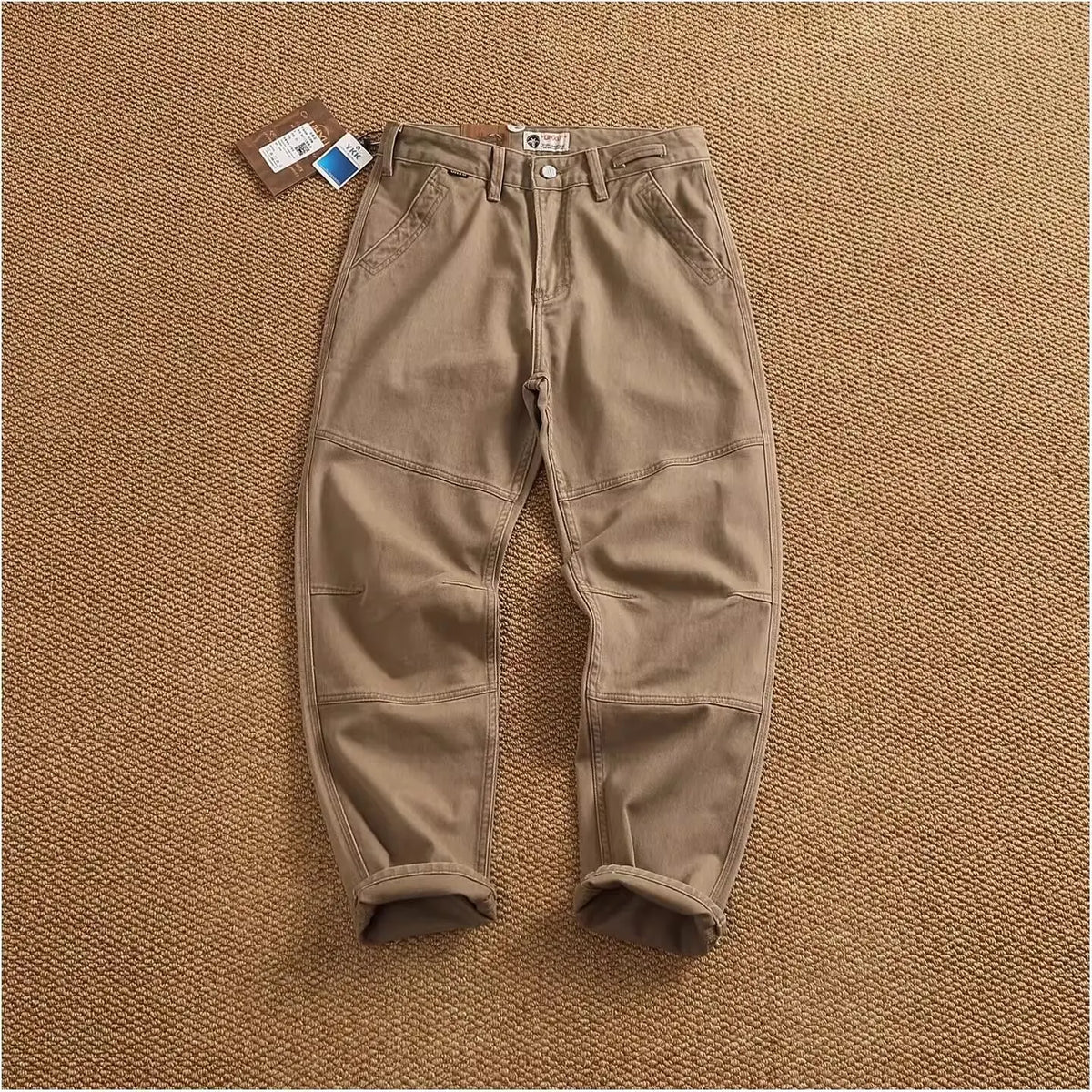 3D Sculpted Cotton Twill Jeans
