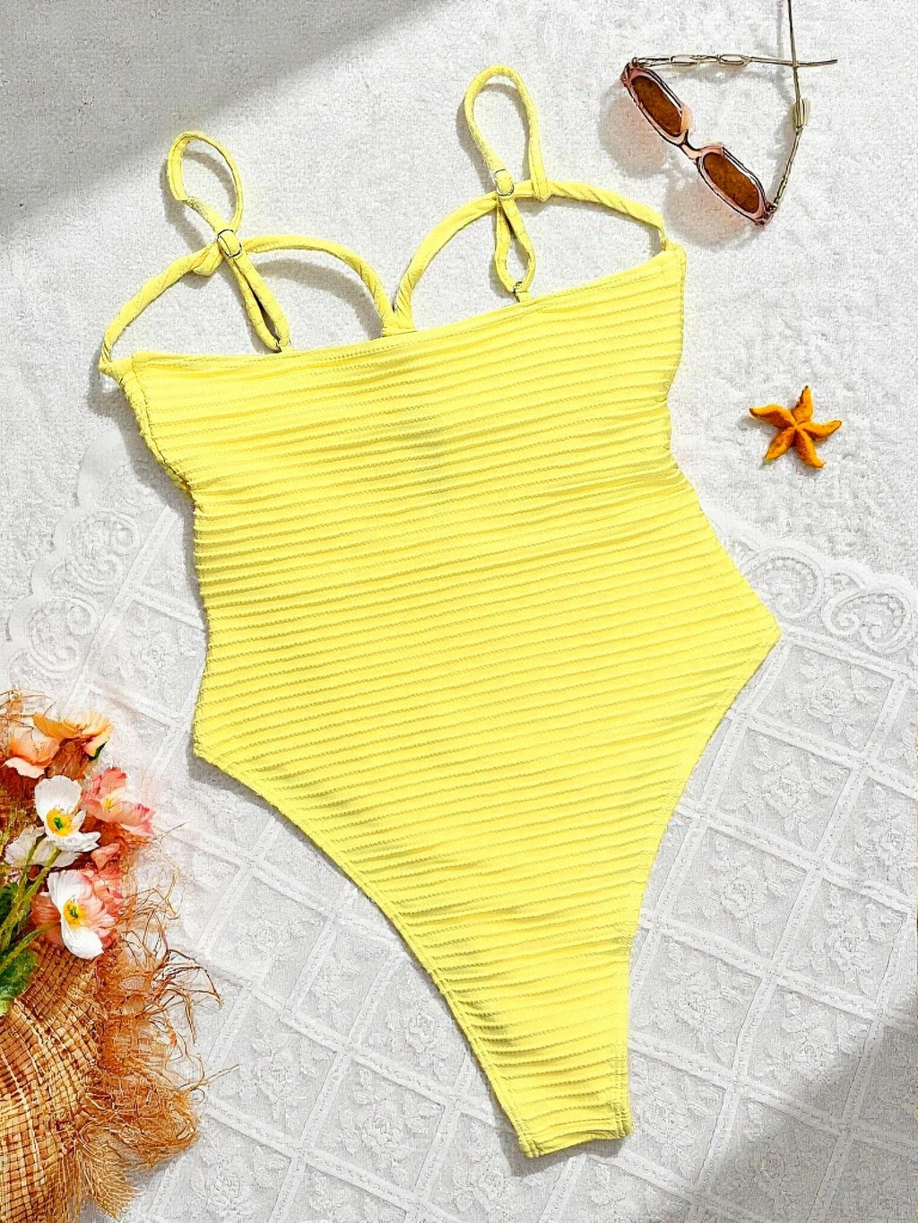 Amalfi Keyhole Ribbed Monokini