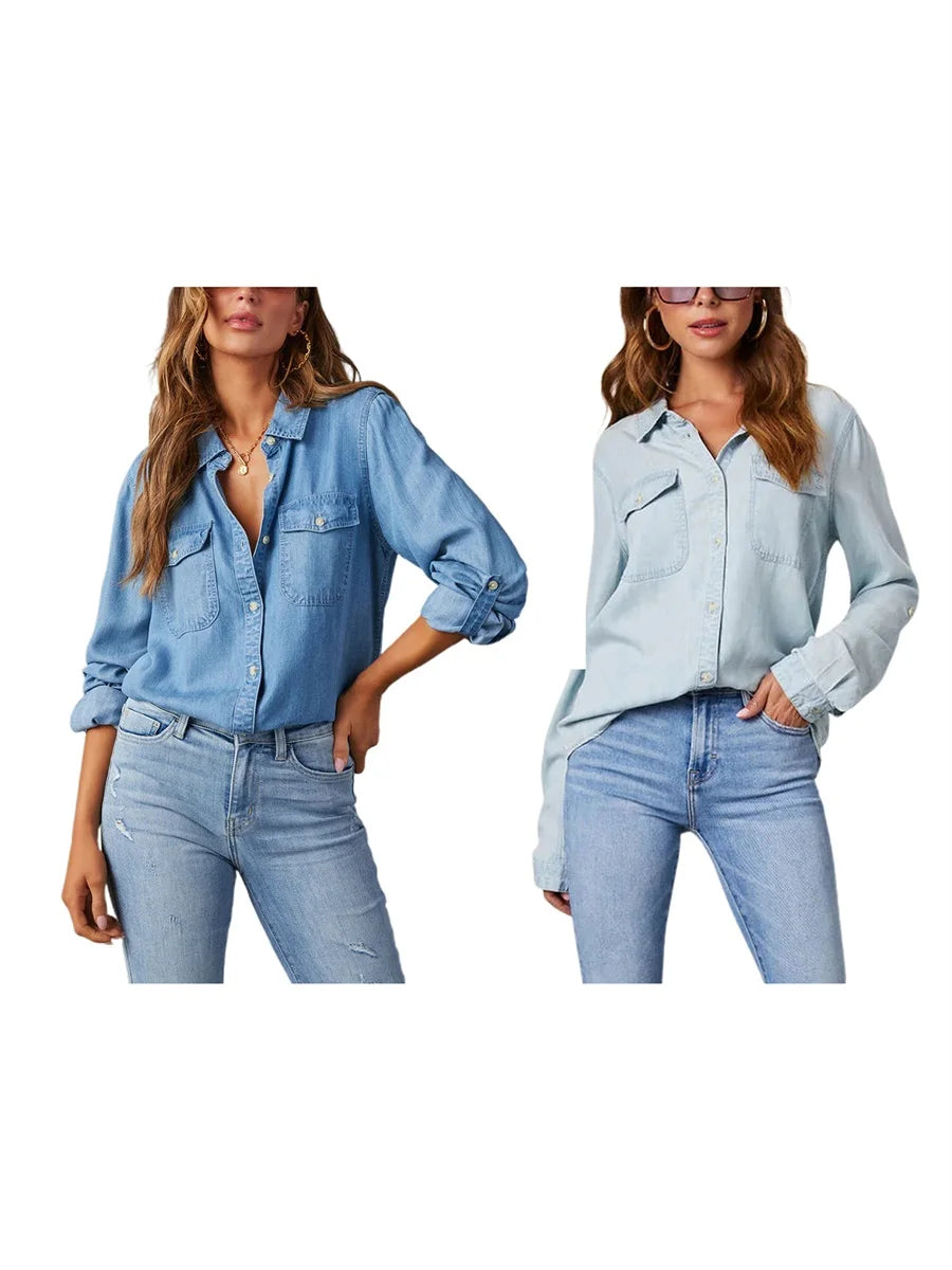 Camicia button-down slim-fit a tinta unita chic