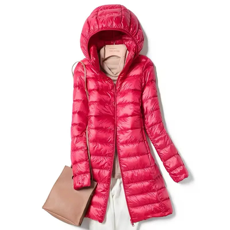 Women's Long Lightweight Down Coat