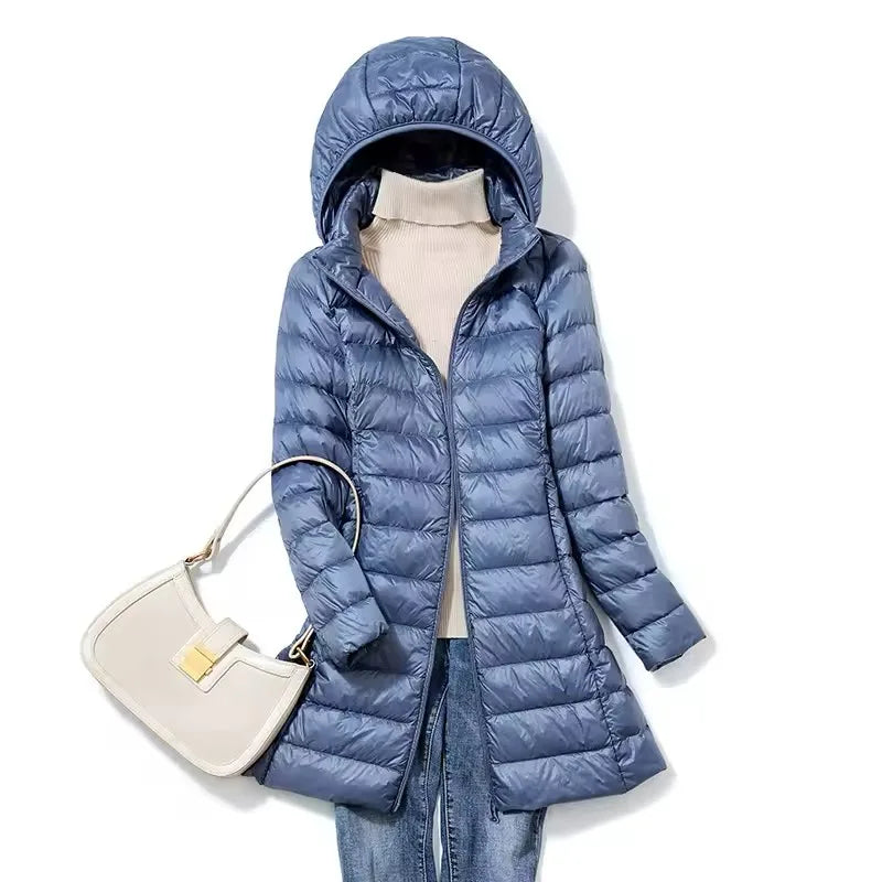 Women's Long Lightweight Down Coat