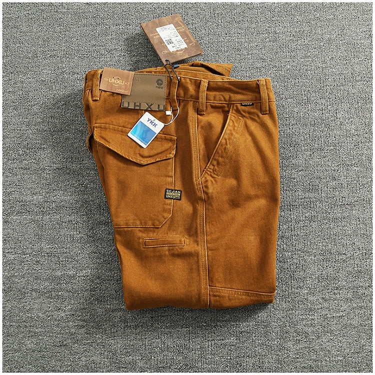 3D Sculpted Cotton Twill Jeans