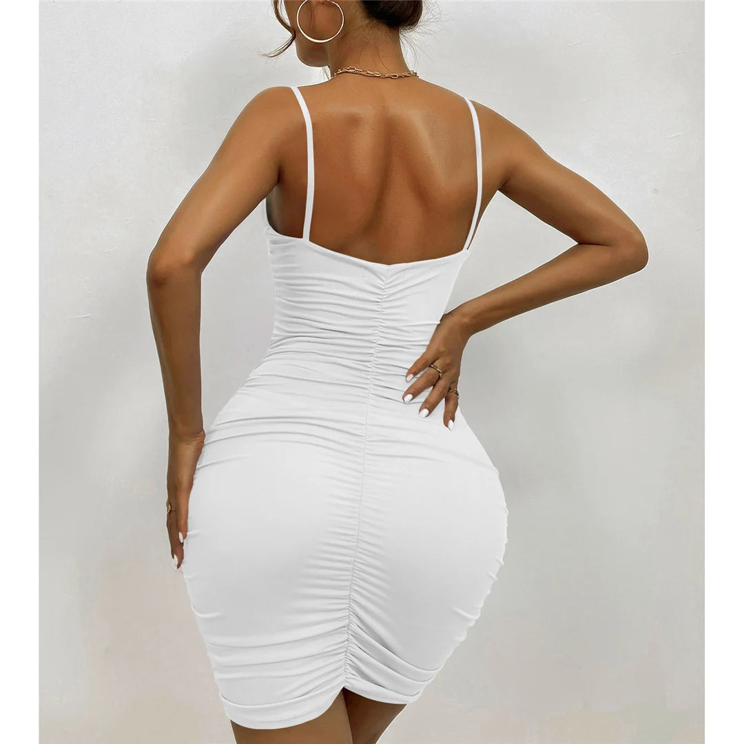 Vestido Mini Bodycon Fruncido