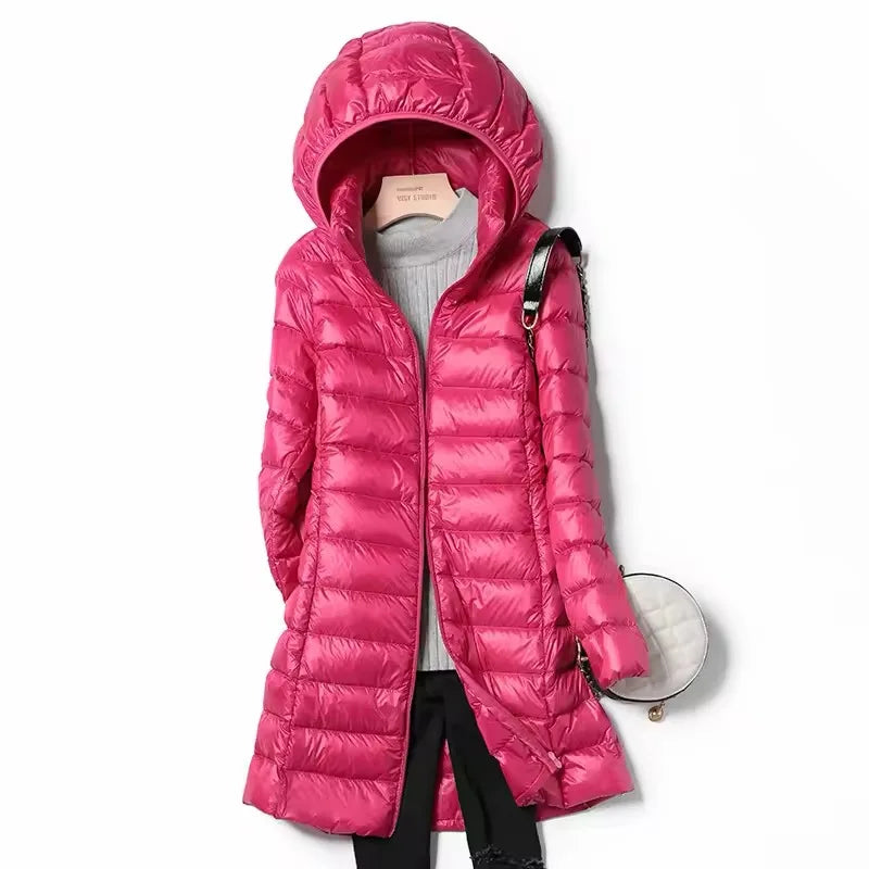 Women's Long Lightweight Down Coat