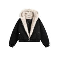 RETROCORE™ Giacca Trapuntata Collo in Ecopelliccia Retro