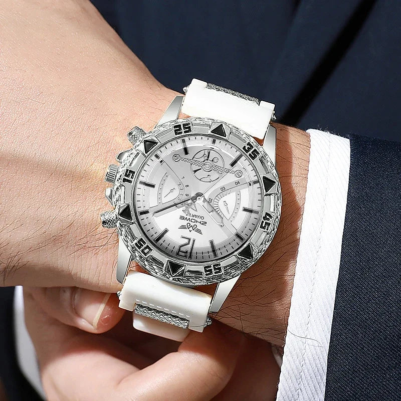 Imperial 4-Piece Arabic Dial Watch & Jewelry Set
