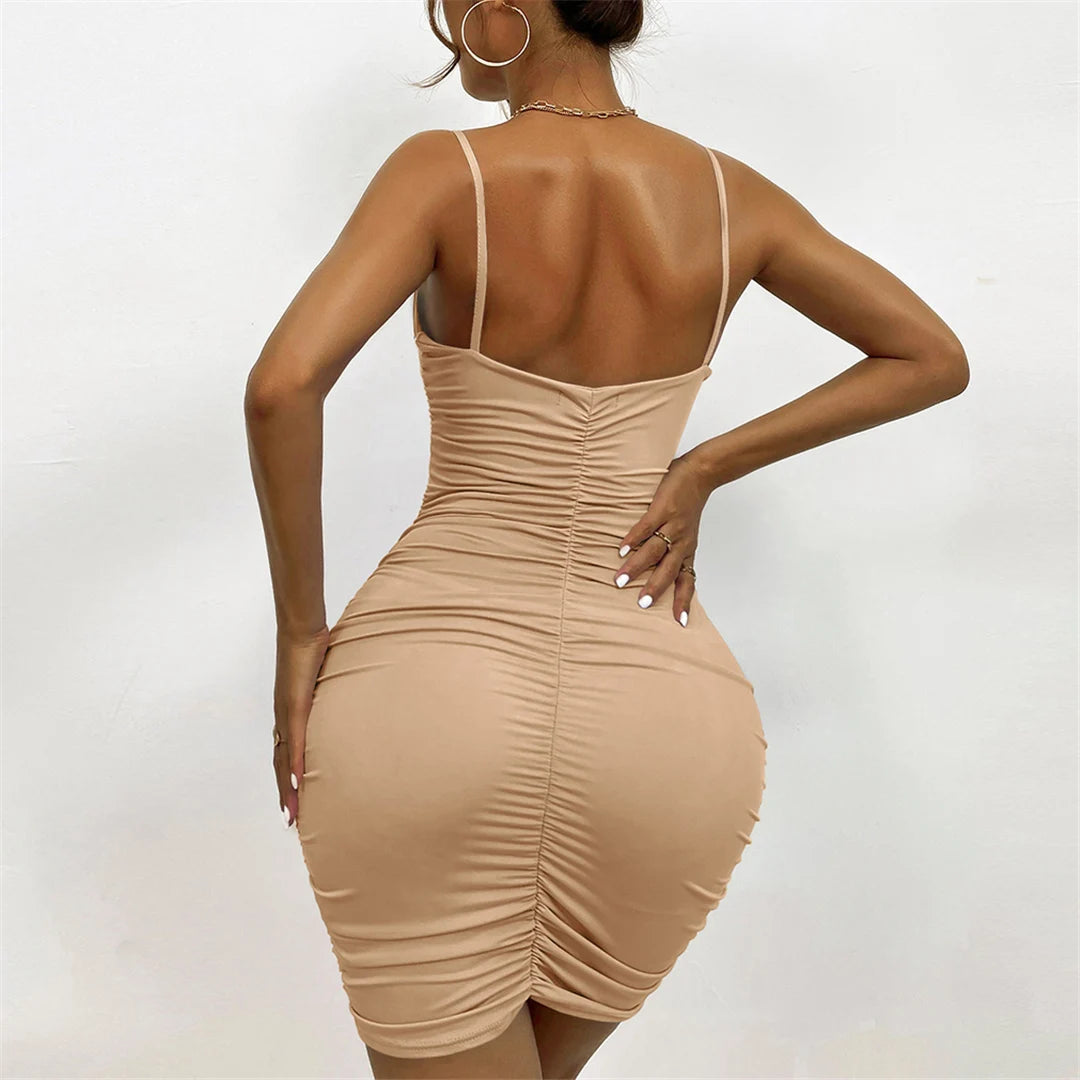 Vestido Mini Bodycon Fruncido